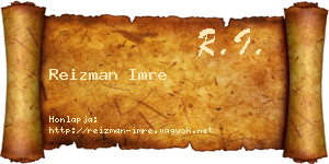Reizman Imre névjegykártya